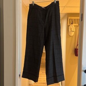 LOFT Charcoal Checkered Dress Pants